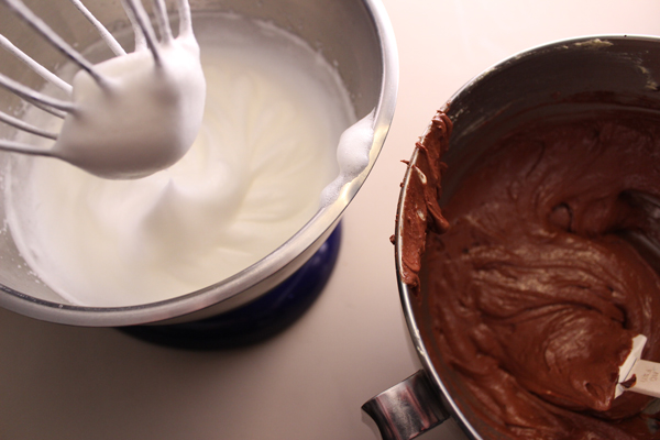 Egg-Whites to Lighten the Maine Mud Cake