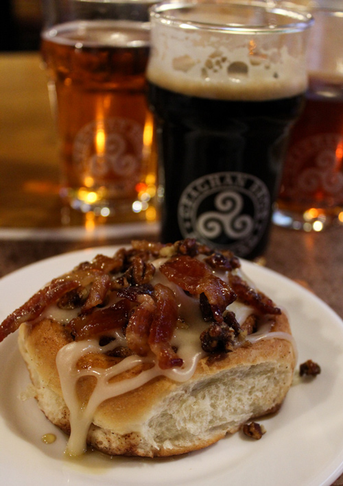 Geaghan's Pub & Craft Brewery Candied-Bacon-&-Pecan-Cinnamon-Roll