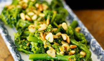 Sautéed Broccoli Rabe with Garlic and Pine Nuts